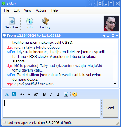 tajný záznam soukromého rozhovoru přes ICQ